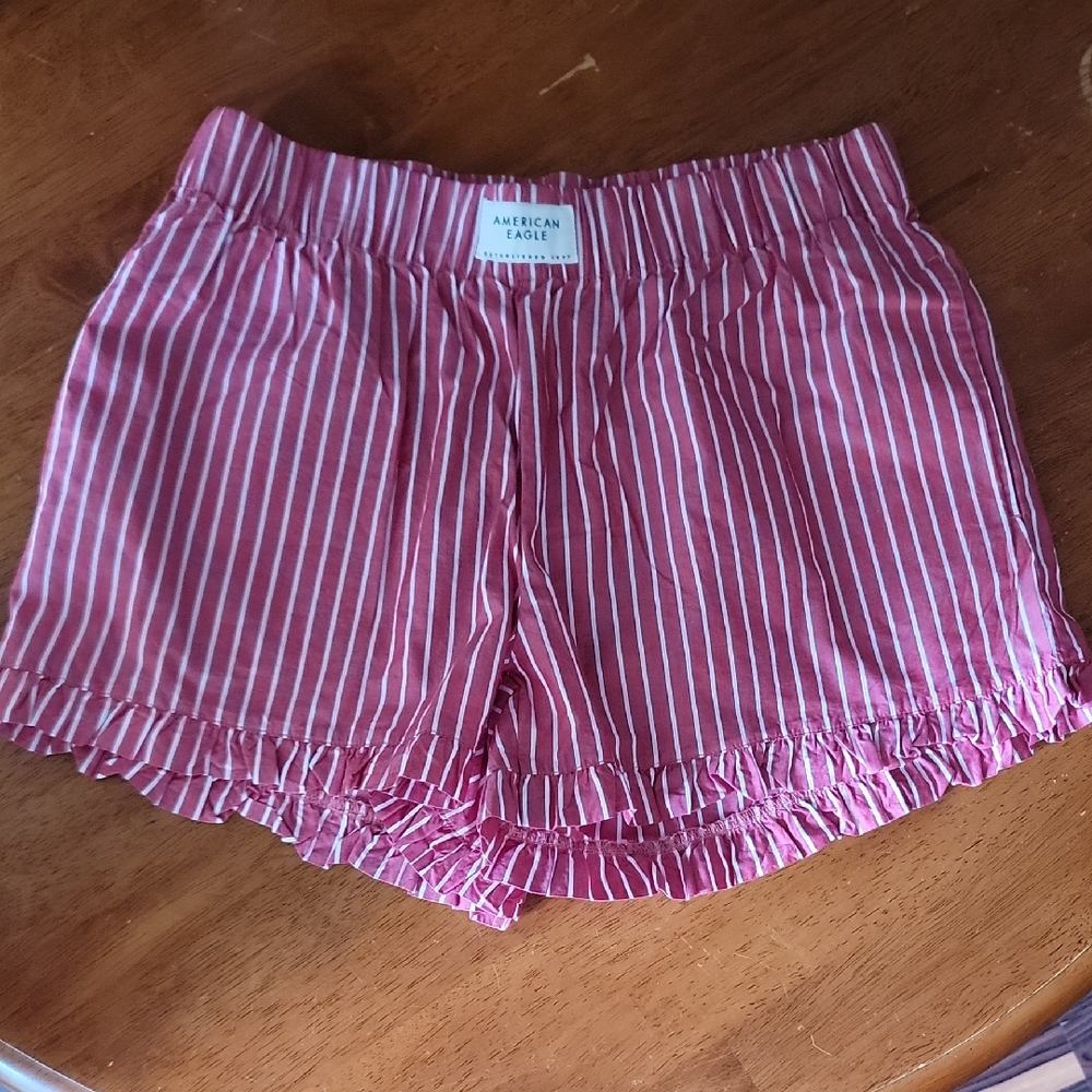 American Eagle Striped Lounge Shorts